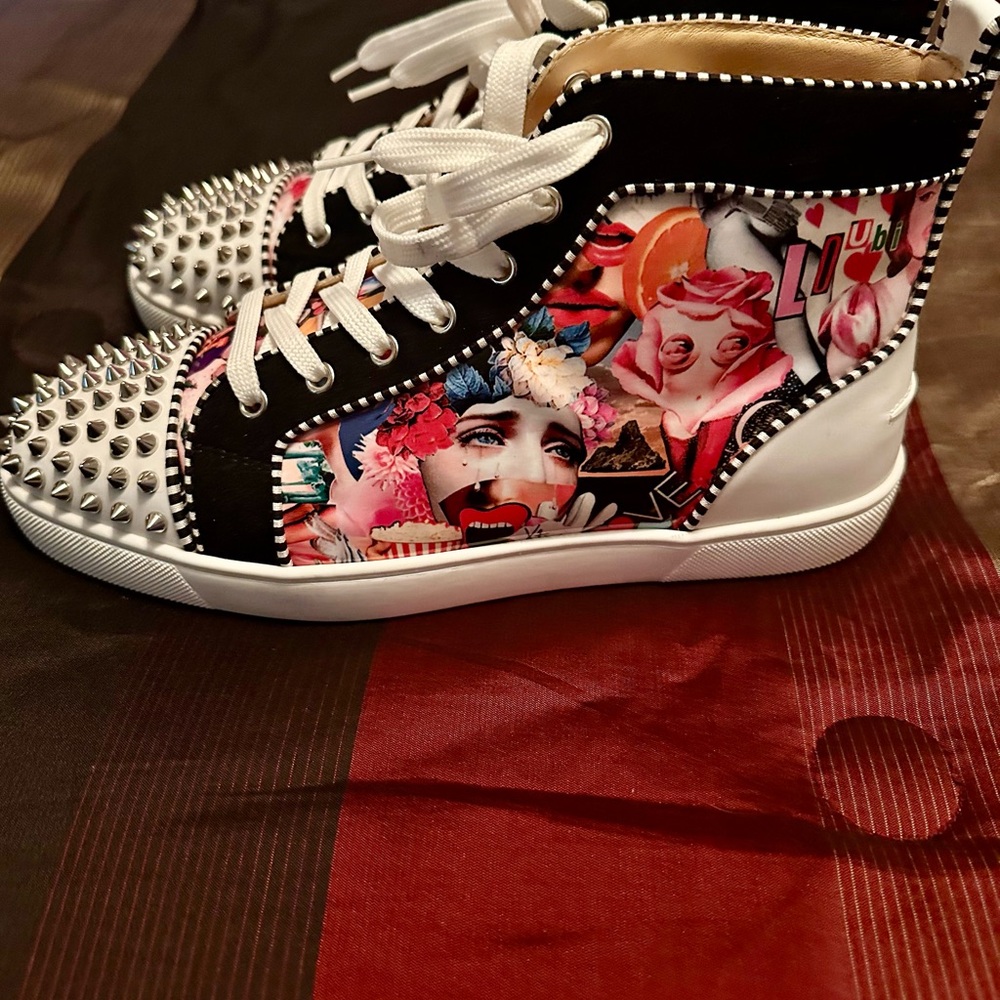 Christian Louboutin Graphic High-Top Sneakers